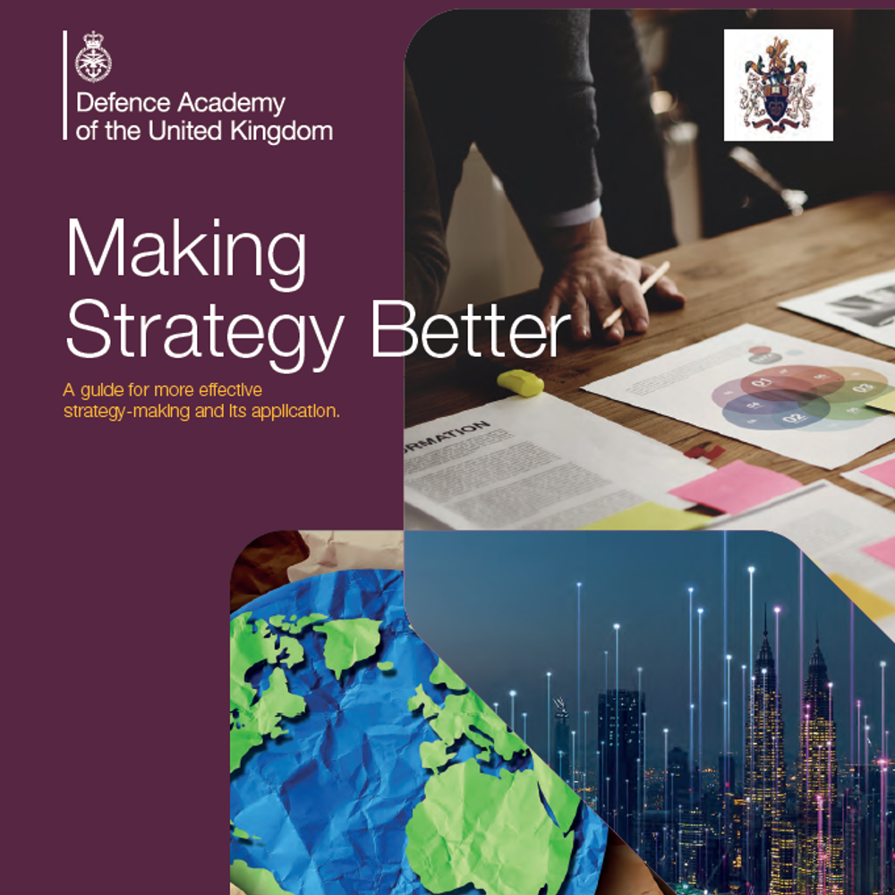 Front page of Making Strategy Better. Text: A guide for more effective strategy-making and its application.