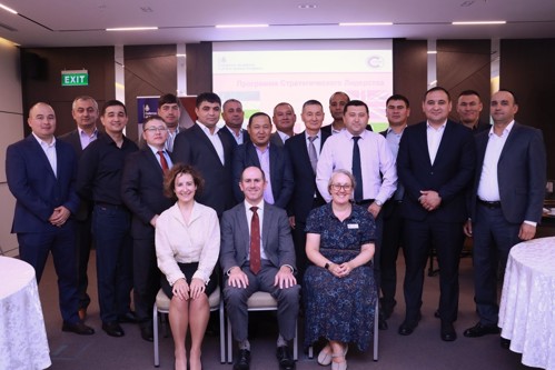 Delegates of SLP in Tashkent posed for a group photo.