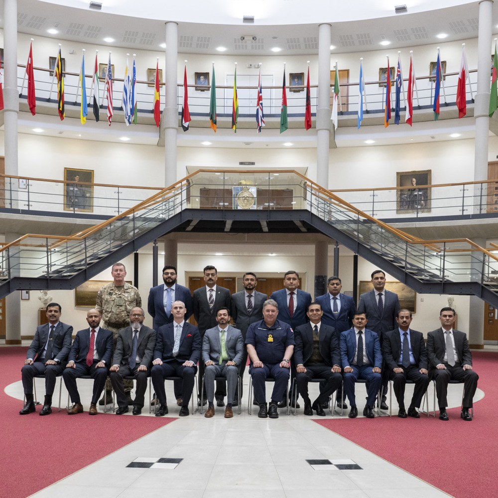 A group of Pakistan delegates inside the Forum, Cormorant Building. 