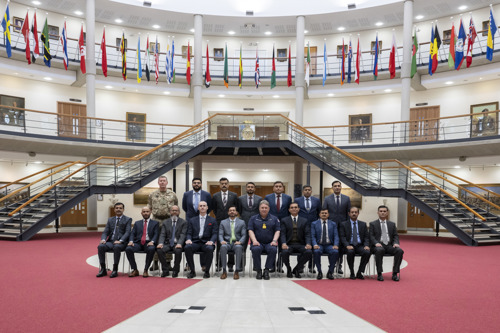 A group of Pakistan delegates inside the Forum, Cormorant Building. 